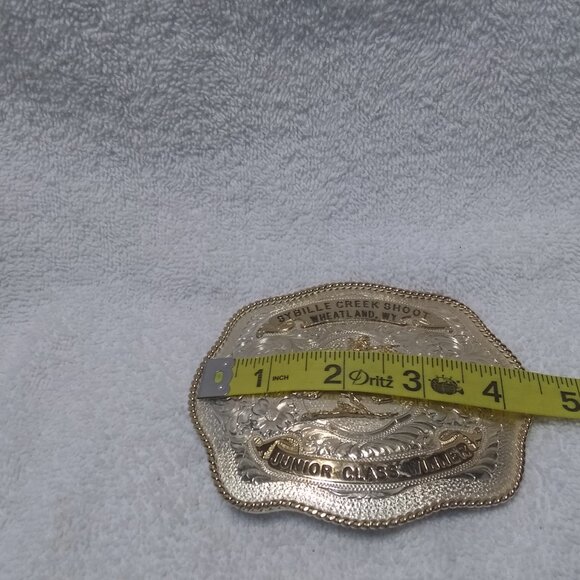 AQHA CMSA Cowboy Mounted Shooting Association Trophy Buckle Sybille Creek Shoot - Picture 10 of 12